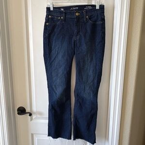 J. Crew Women's Dark Blue 9” Demi Boot Cropped Jeans Size 26